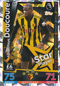 Abdoulaye Doucoure Watford 2018/19 Topps Match Attax Star Player #317